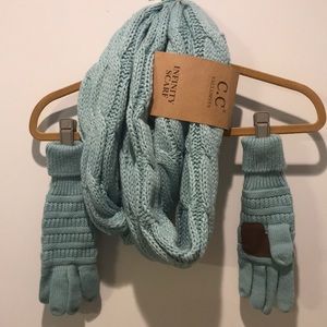 C C Infinity Scarf and gloves